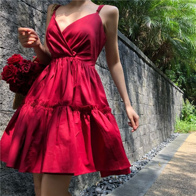 erme Double strap cami dress（Cami Floor-Length Dress In Heather  