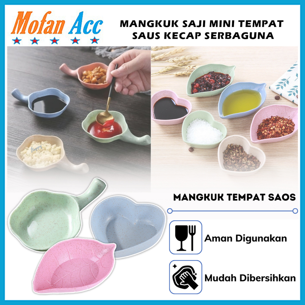 Jual Sauce Plate Mangkuk Mini Tempat Saos Kecap Bahan Jerami Gandum Bpa