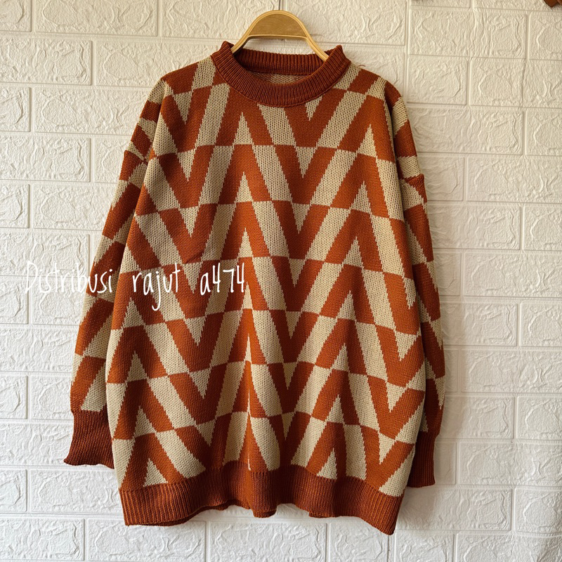Jual NUNO KNIT SWEATER RAJUT OVERSIZE VERONIKA TOP ATASAN LENGAN ...