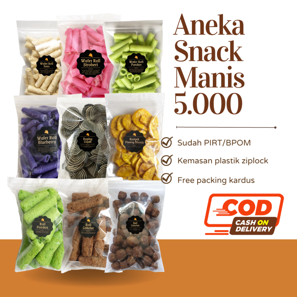 Jual [DELISH SNACKS] Aneka Snack Serba Manis 5rb 5 Ribu / Cemilan ...