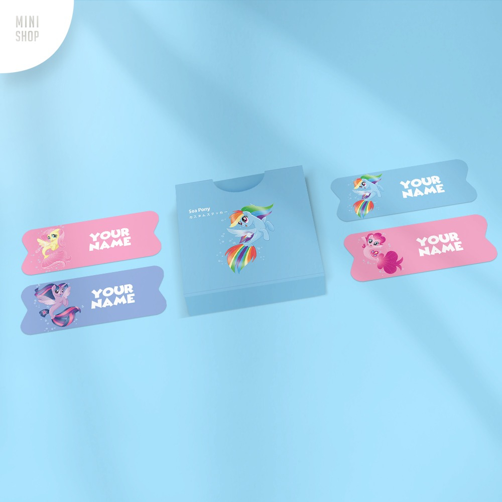 Jual My Little Pony - Paket Label Stiker Nama Custom ( sea / pinkie pie ...