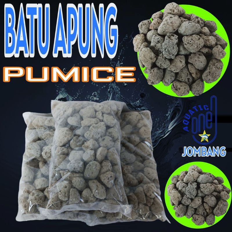 Jual Batu Apung Kemasan Plastik 400 Gram Pumice Pumis Media Filter Aquarium Kolam Akuarium