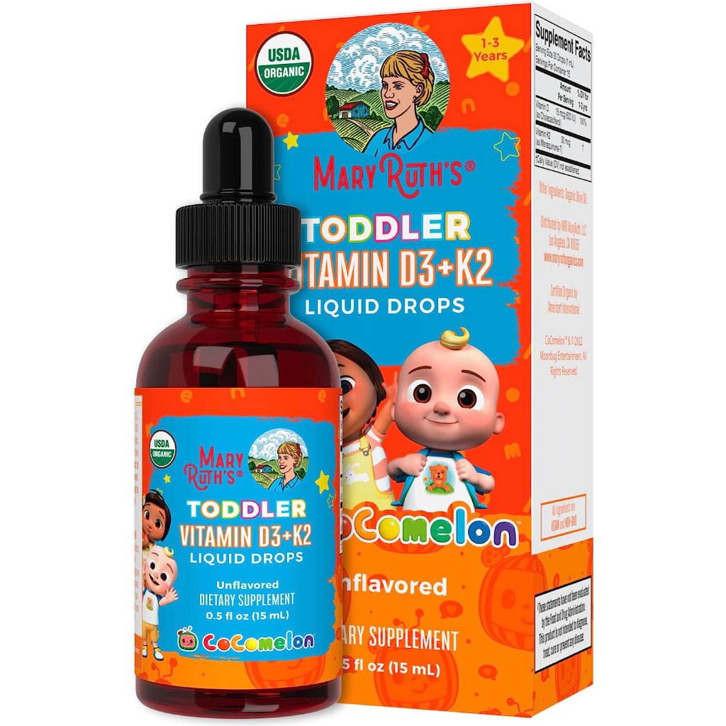 Jual Vitamin D3+K2 Liquid Drops for toddlers USDA Organic By
