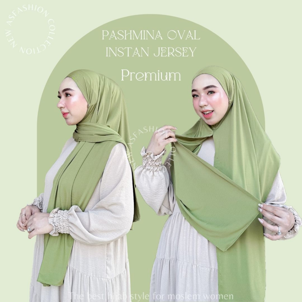 Jual HIJAB PASHMINA INSTAN OVAL JERSEY Shopee Indonesia