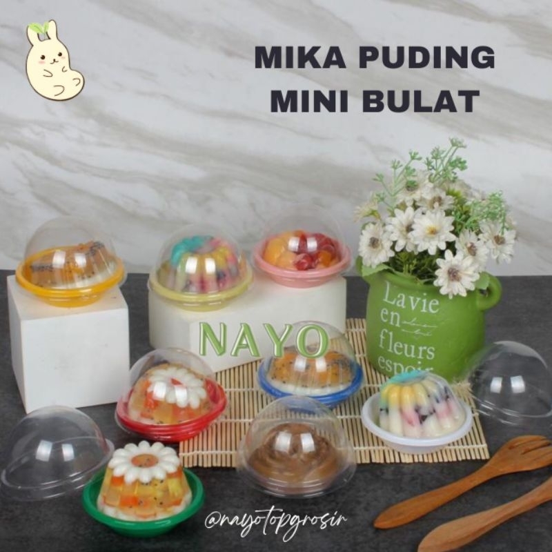 Jual Mika Mochi Puding Mini Bulat Pcs Tray Mooncake Kecil Shopee Indonesia