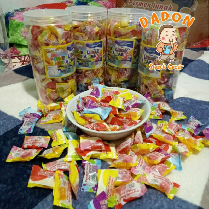 Jual Permen Lunak Aneka Rasa Buah Kemasan Toples isi 120 pcs | Shopee ...
