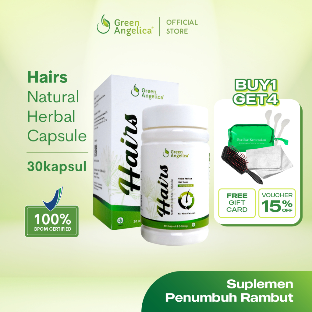 Jual Green Angelica Suplemen Penumbuh Rambut Cepat Herbal Alami Saw ...