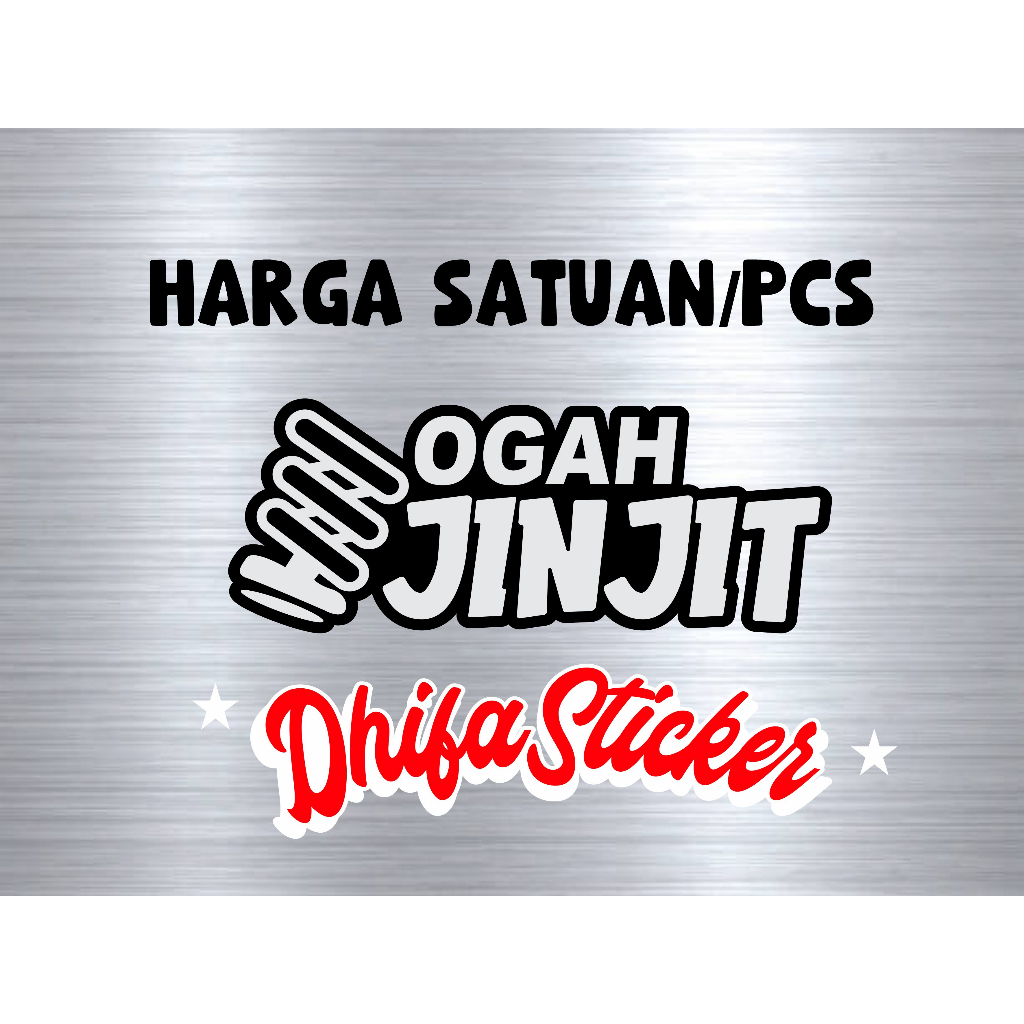Jual stiker OGAH JINJIT stiker viral stiker motor stiker cutting stiker ...