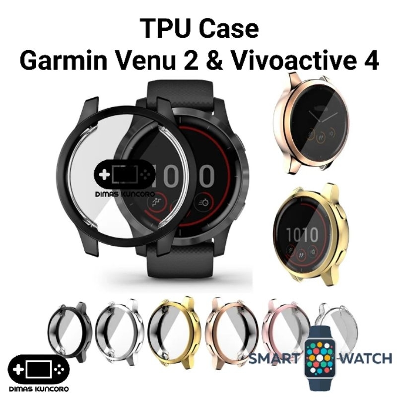 Coque Protection Garmin Venu 2 / Vivoactive 4 - Silicone TPU, Anti-Rayures, Transparente