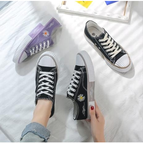 Jual STORIES STOREE Sepatu Sneakers Sepatu Kets Wanita Bahan / Mest Shoe  For Women Middle Top Marker Import Quality | Shopee Indonesia