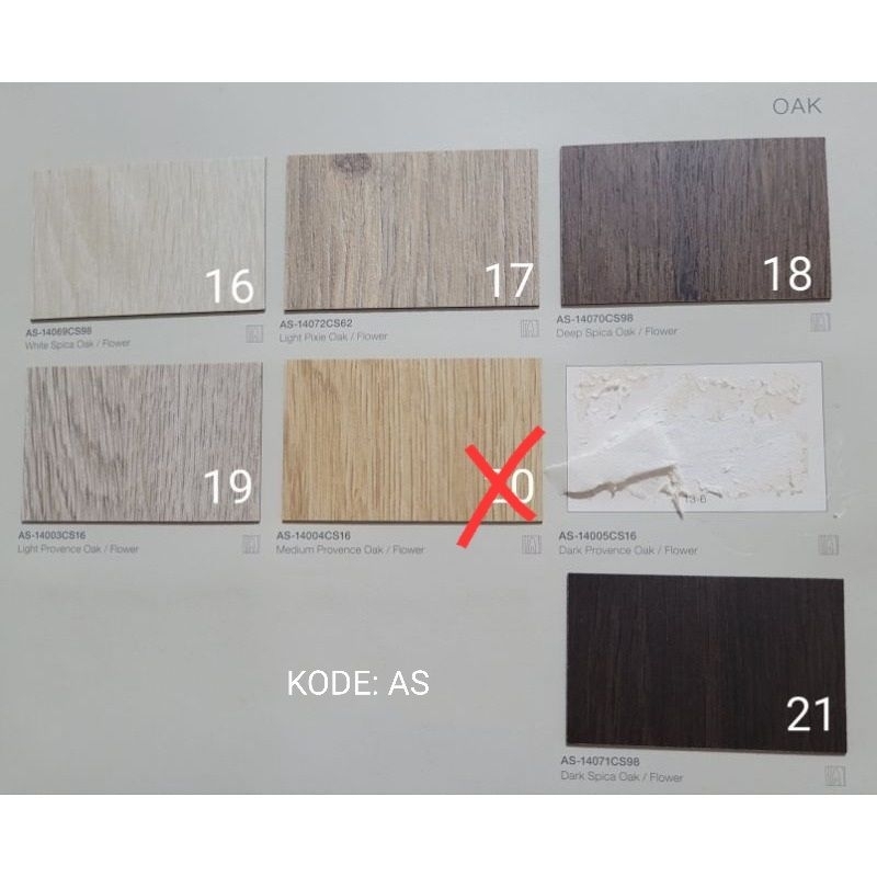 Jual Sample material HPL AICA 1 - KODE TAS AS ASY | Shopee Indonesia