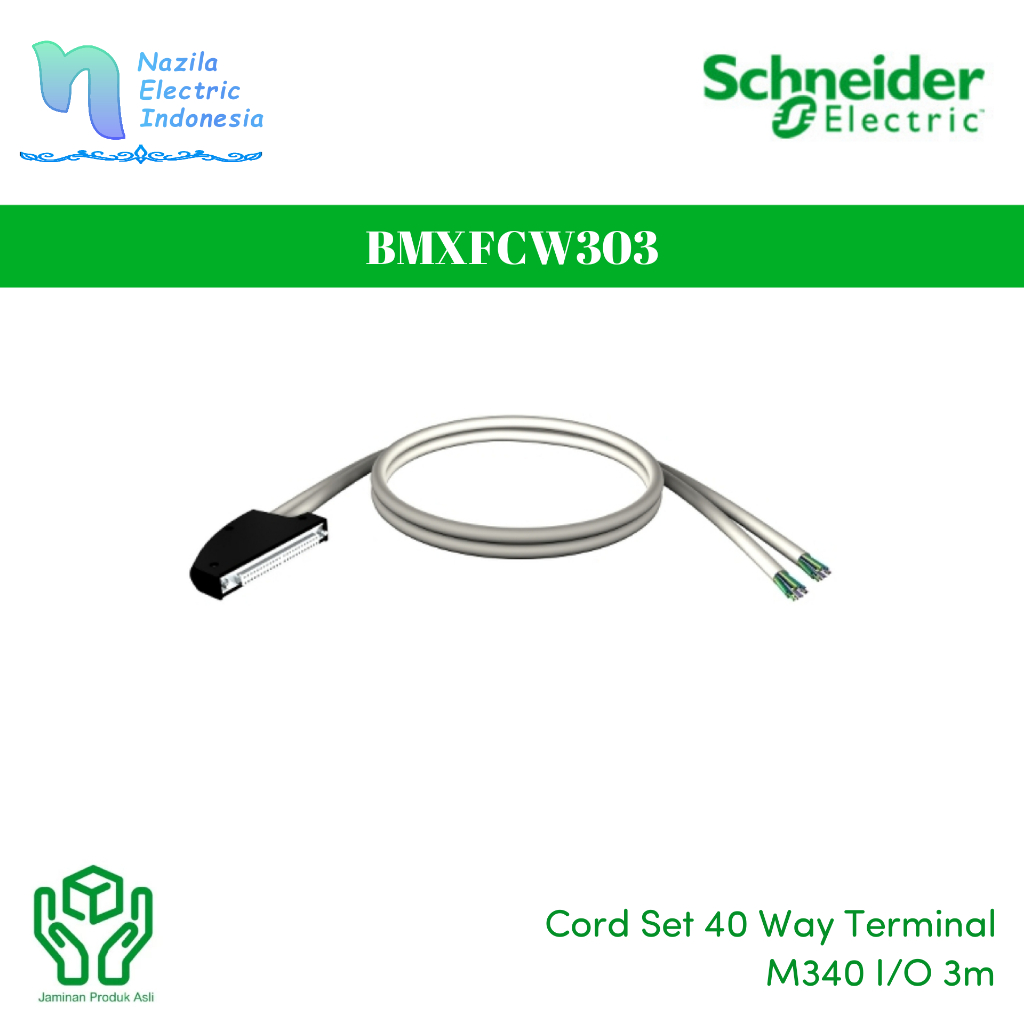 Jual Schneider BMXFCW303 Cord Set 40 Way M340 I/O 3m Original | Shopee ...