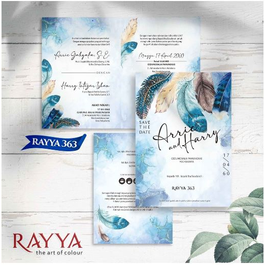 Jual RAYYA 363 Undangan | Undangan Murah Elegan Simple | Shopee Indonesia