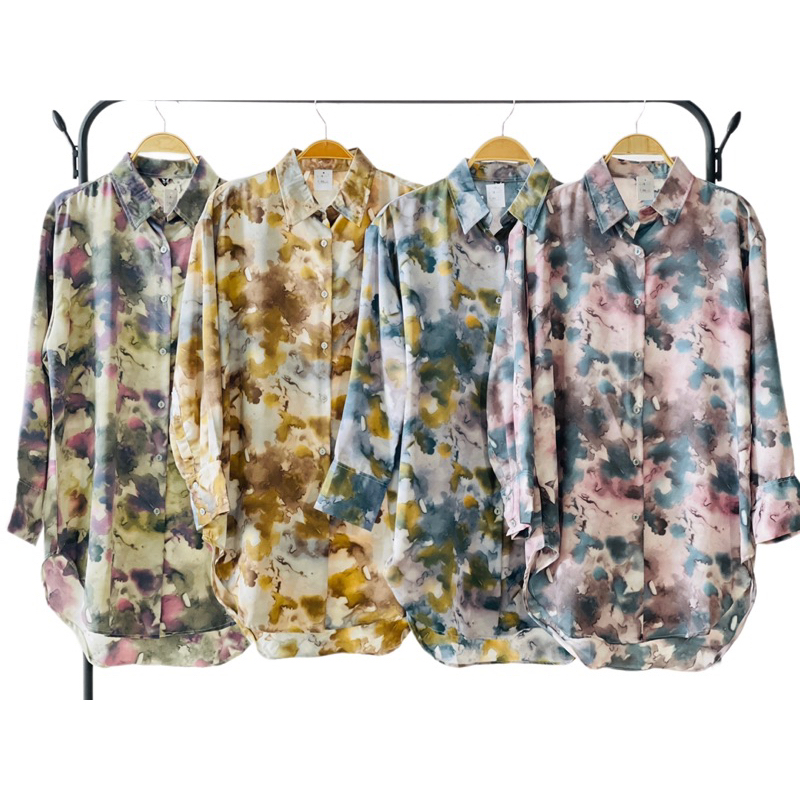 Jual kemeja basic chanel silk Ld110cm dan 120cm XL-XXL oversize jumbo