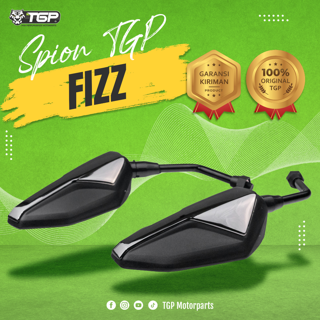 Jual Spion Motor Fizz TGP Black Krom Variasi Honda Beat FI Beat Street ...