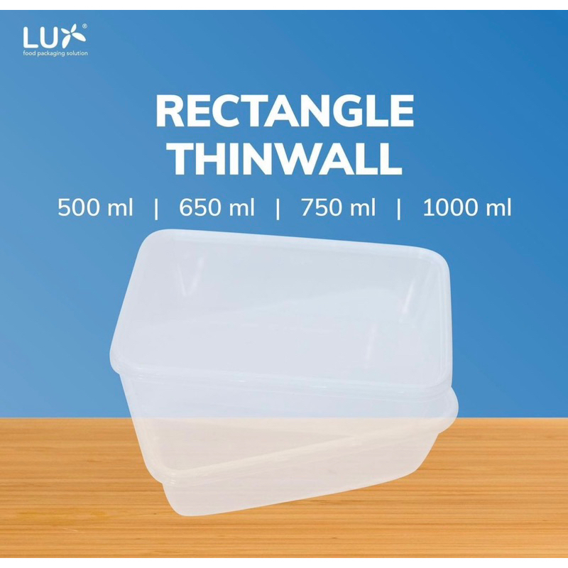 Jual Thinwall Rectangle/Persegi 750 ML isi 25 pcs | Shopee Indonesia