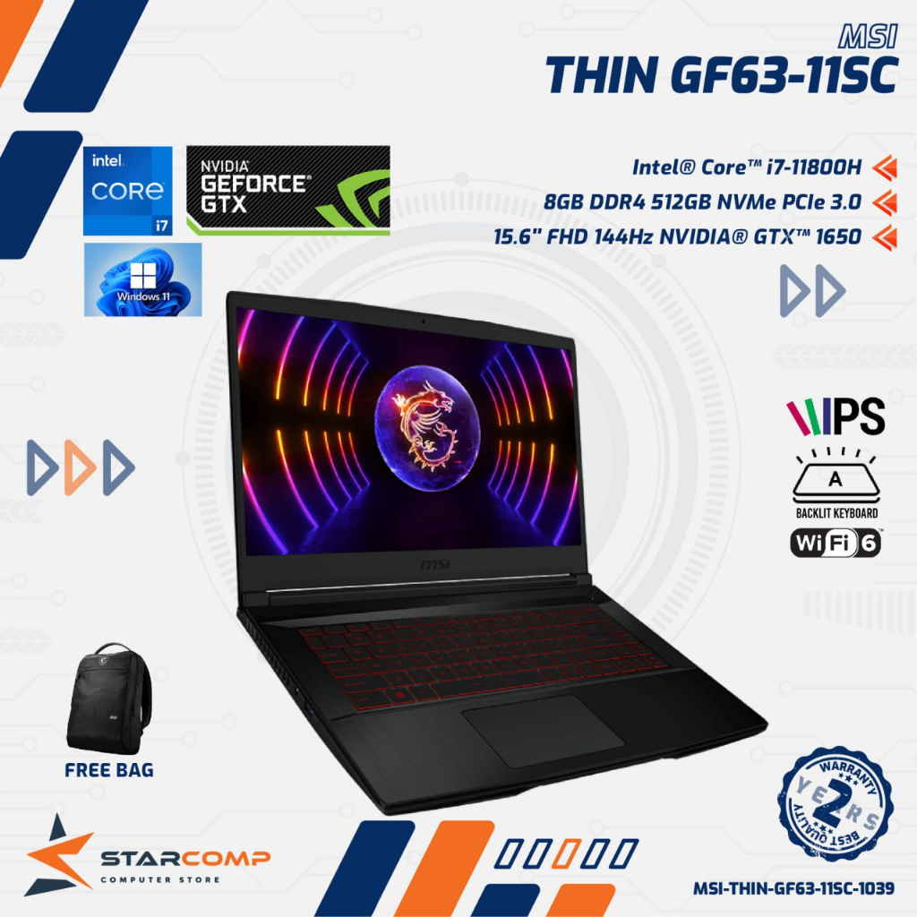 MSI GF63 8RD i7-8750 1050ti 16Gb 512 gorilla.family