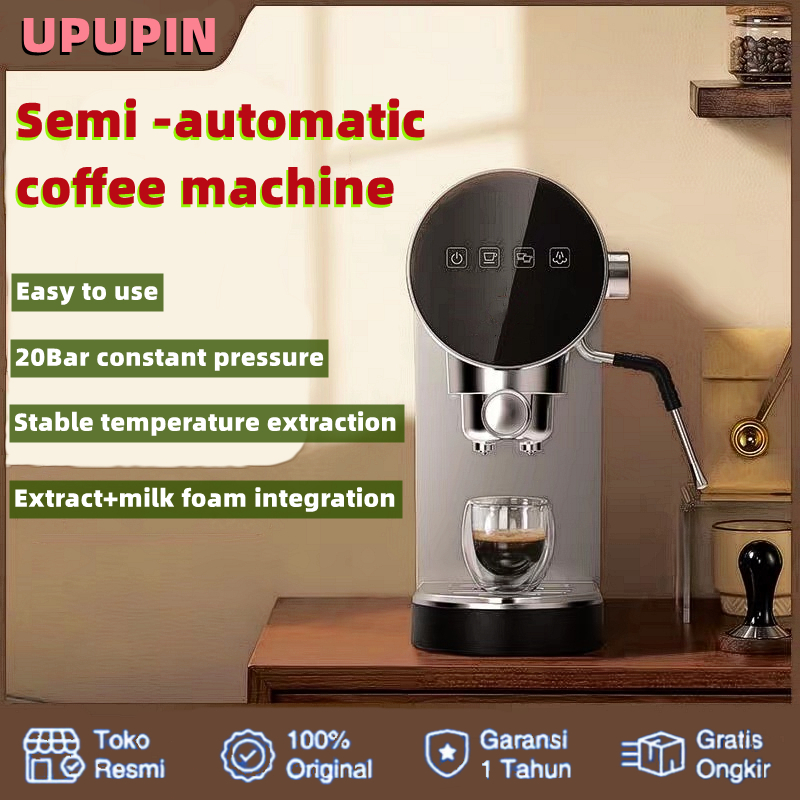 Jual Upupin Coffee Maker Espresso Low Watt Espresso Maker Desain Retro Mesin Kopi 20bar Brewing 1585