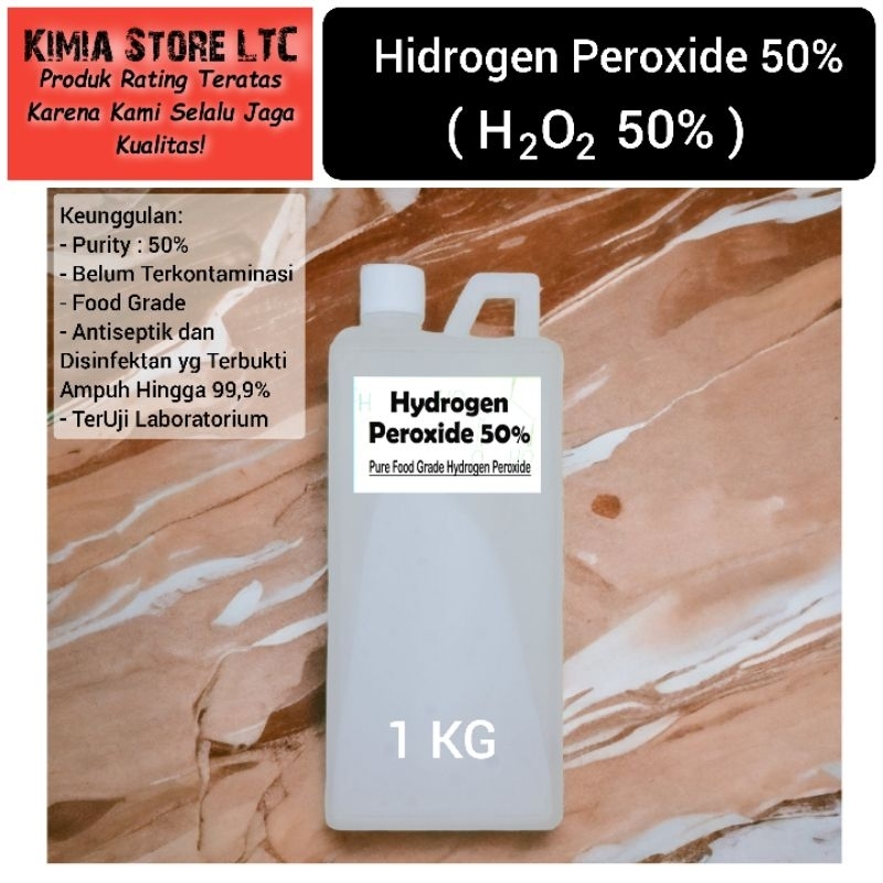 Jual H2o2 50 Hydrogen Peroxide 50 Isi 1kg Shopee Indonesia