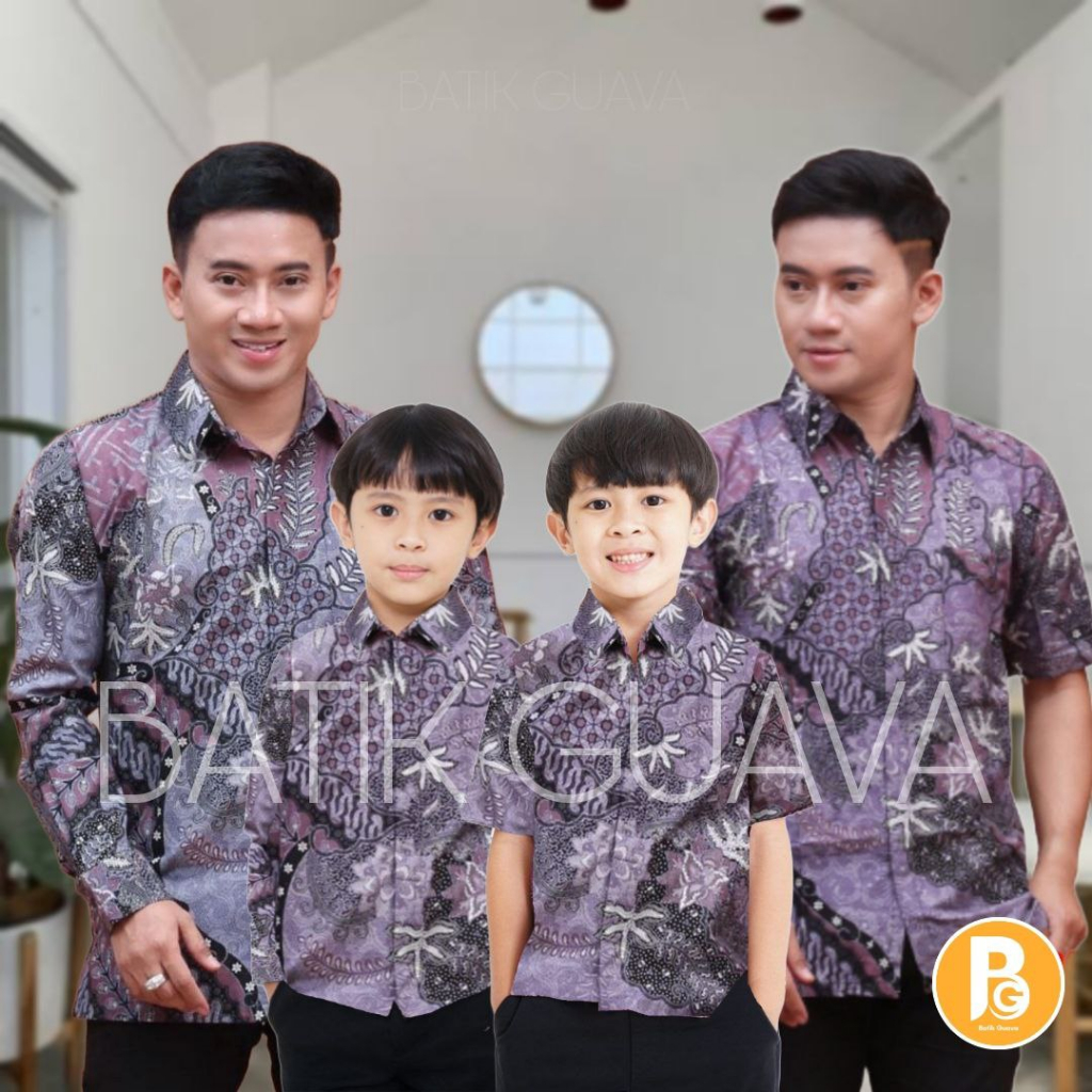 Jual BATIK GUAVA - Couple Sweet Batik Couple Ayah Dan Anak Laki-laki ...