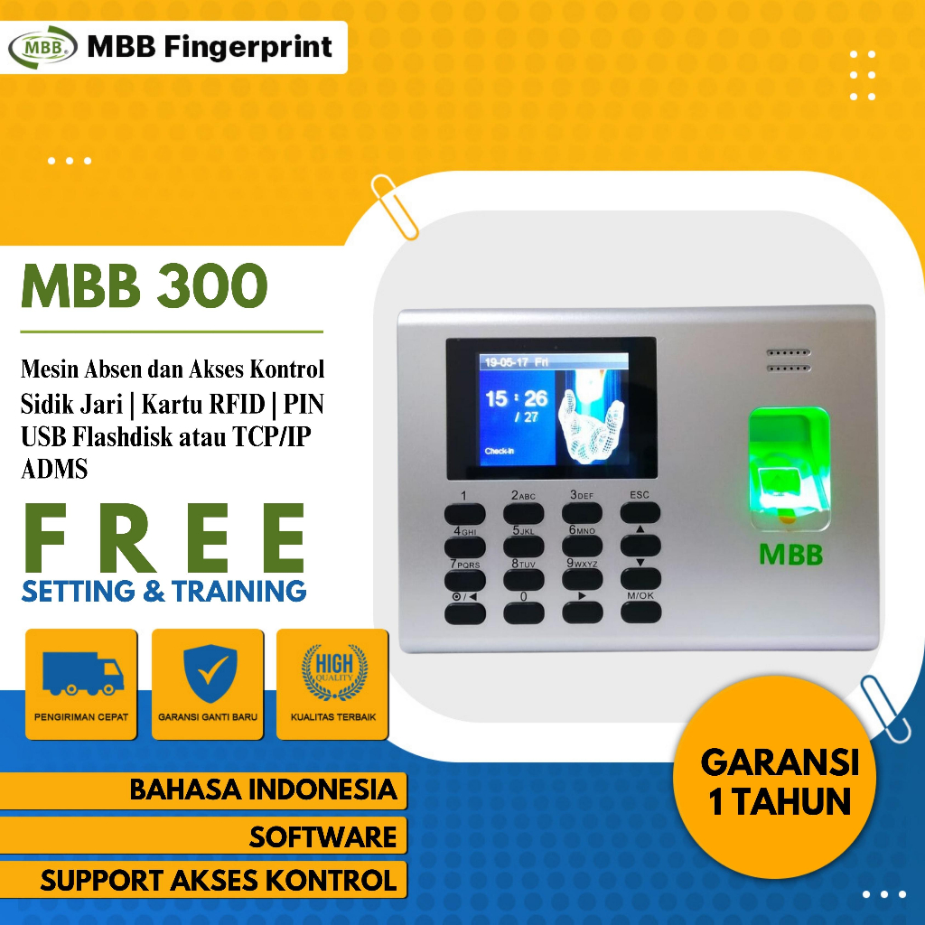 Jual Fingerprint - Mesin Absensi MBB300 Absen Sidik Jari Kartu RFID ...
