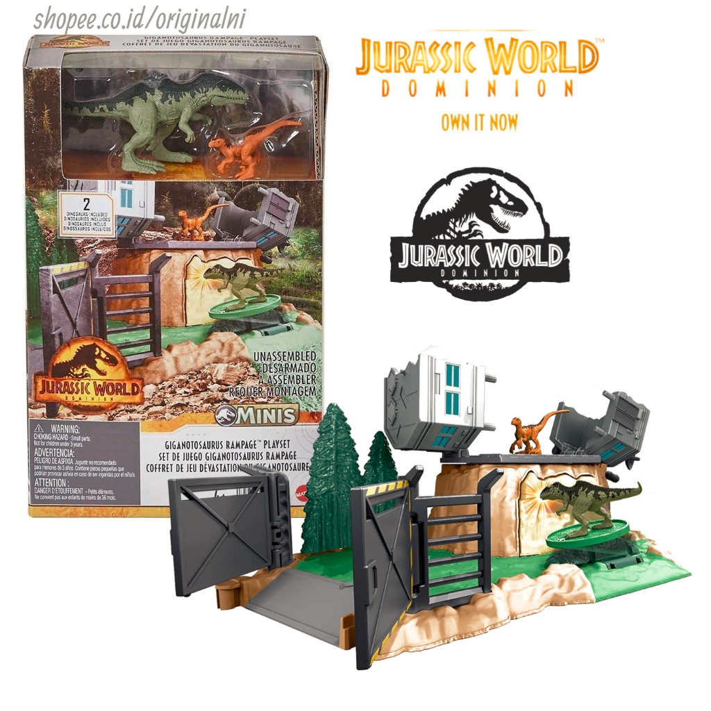 Giganotosaurus Mosasaurus Jurassic World Figurines Jurassic World Dominion Minis - Giganotosaure Rampage Et Mosasaure Mayhem (les Deux) Mini Giganotosaurus Mosasaurus
