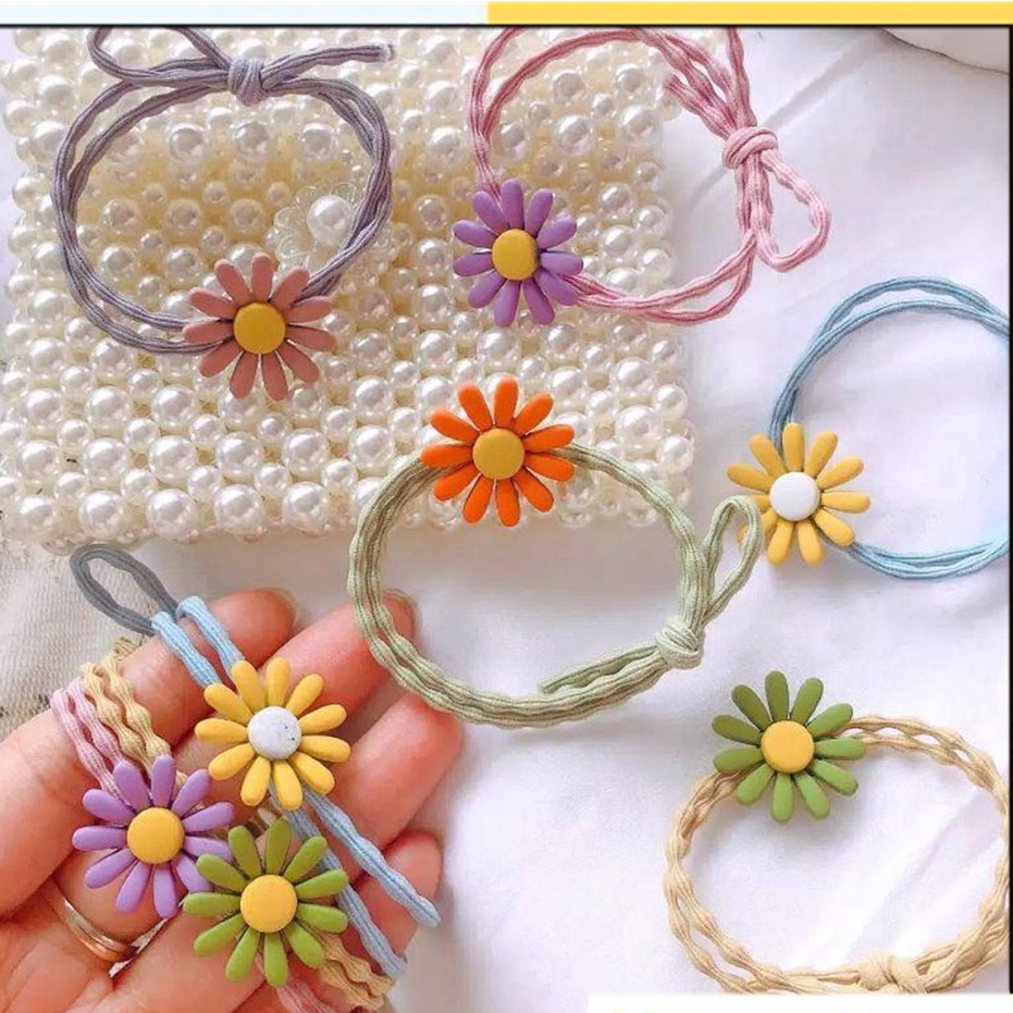 Jual Ikat Rambut Korea Zamzam Bunga Daisy Karet Rambut Korea Ikat