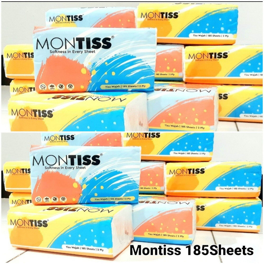 Jual Montiss Facial Tissue 185 Sheets [10 Pack] | Shopee Indonesia