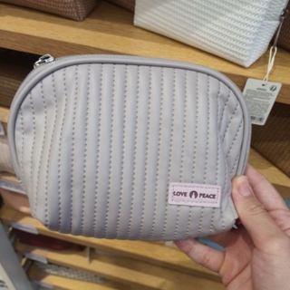 MINISO AU Simple Apricot Semicircle Cosmetic Bag