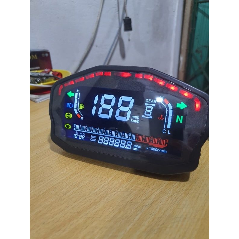 Jual SPEEDOMETER DIGITAL UNIVERSAL ORIGINAL RX3N LED ODOMETER LAMPU