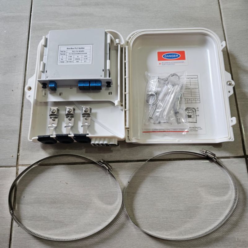 Jual odp 8 core lengkap box spliter 1:4 sc upc/odp 8core model box ...
