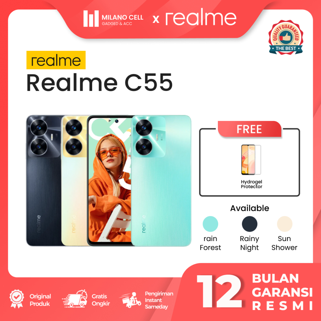 Jual Reame C55 6/128GB | 8/256GB | MediaTek Helio G88 | Android 13 ...
