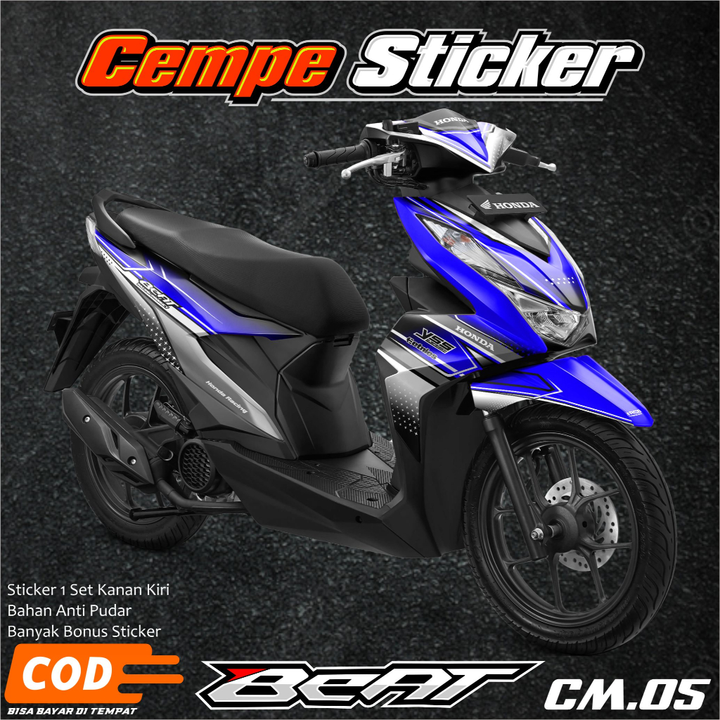 Jual Sticker Decal Full Body Beat Street Cbs Iss Decal Sticker Standar Beat Deluxe Motif