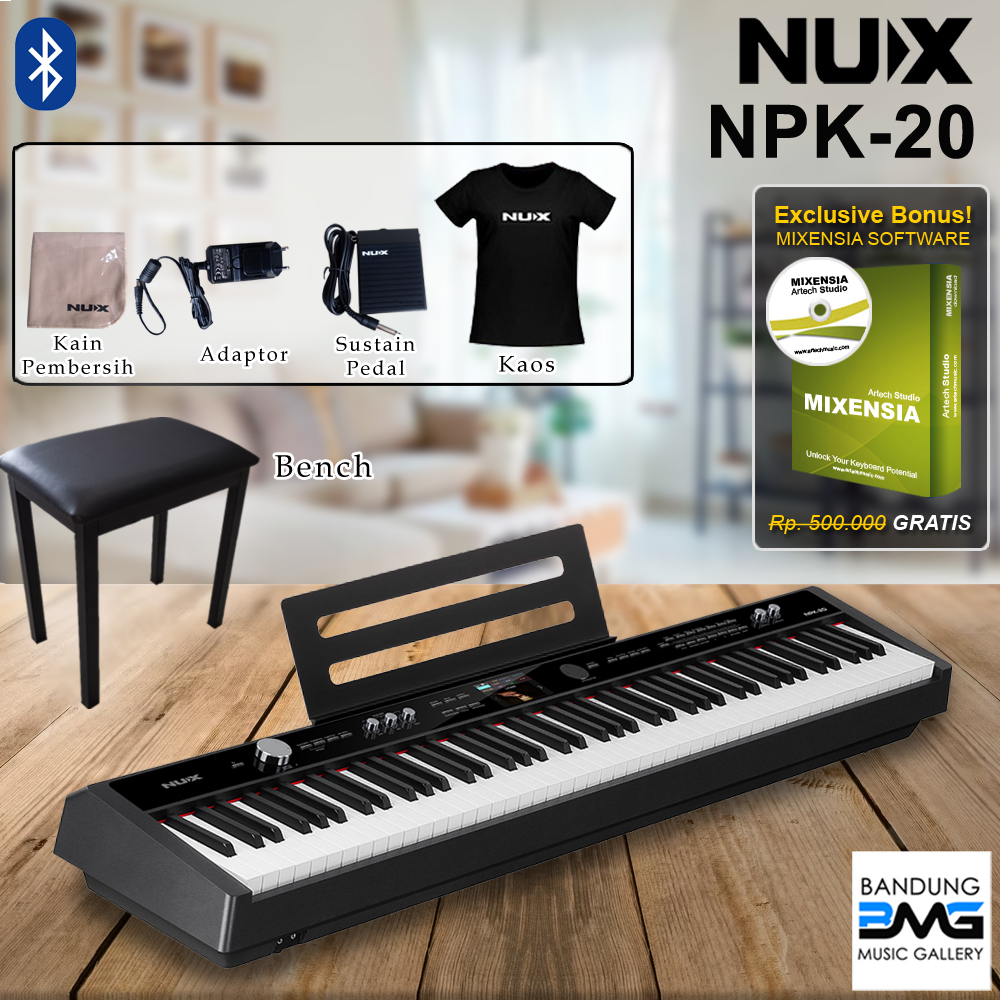 Jual NUX NPK 20 Portable Digital Piano / NPK20 / NPK-20 Garansi Resmi ...