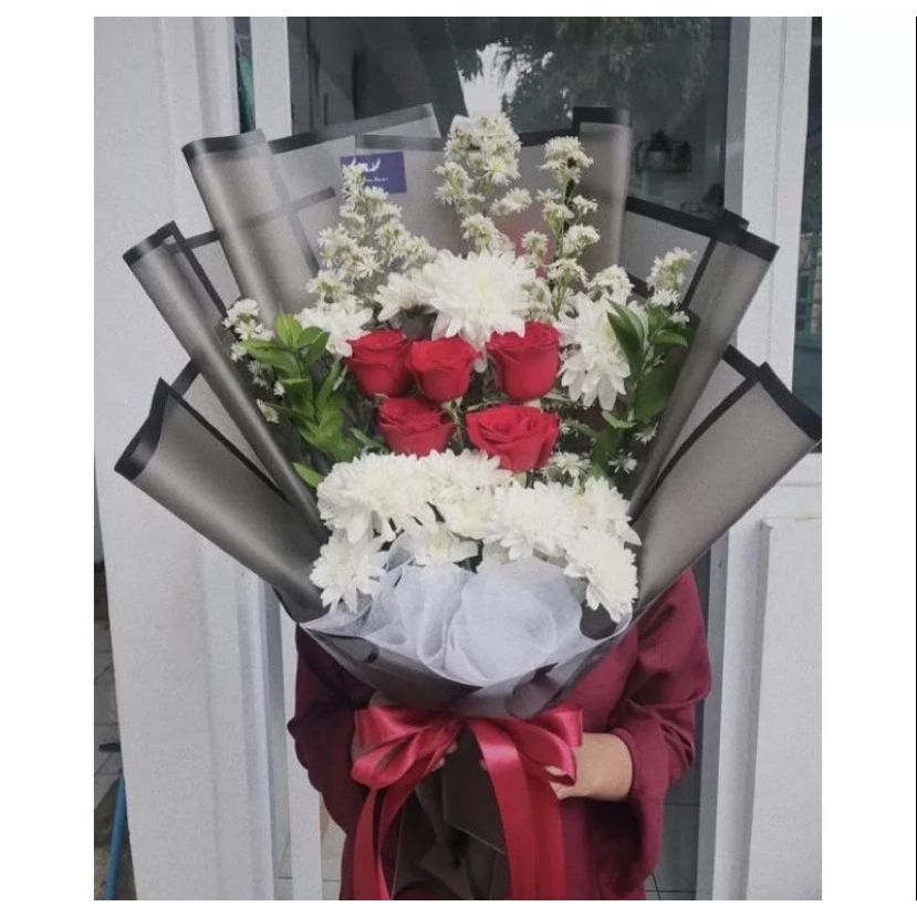 Jual fresh flowers bouquet / flowers bouquet jogja / buket wisuda jogja