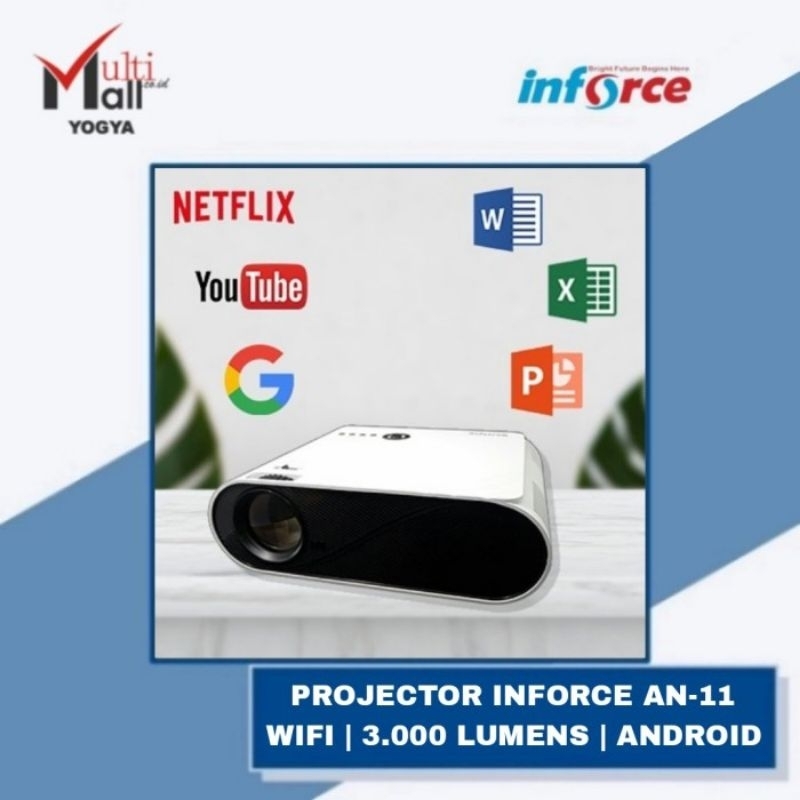Jual Inforce Projector AN-11 WiFi Android 3000 Lumens Portable for Home ...
