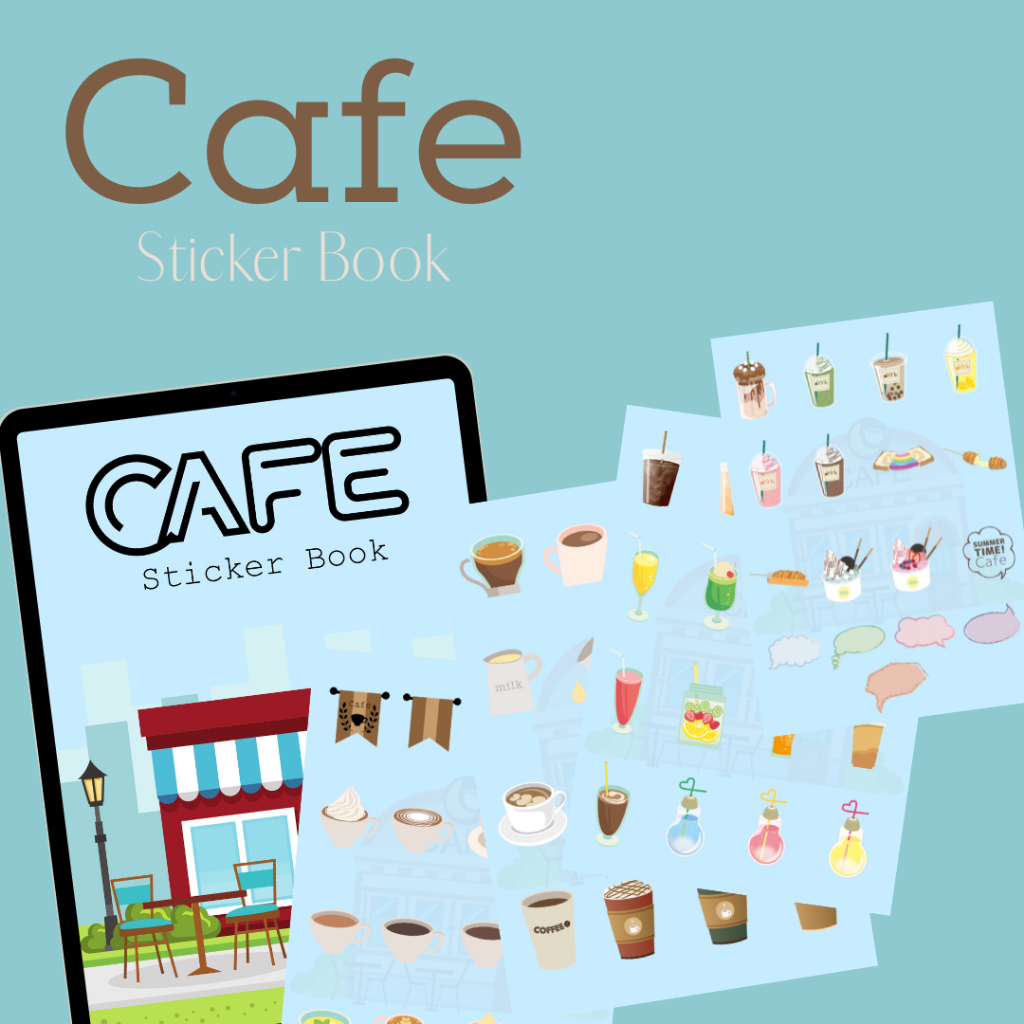 Jual Sticker Book for Goodnotes only --- Cafe Sticker Book | Shopee ...