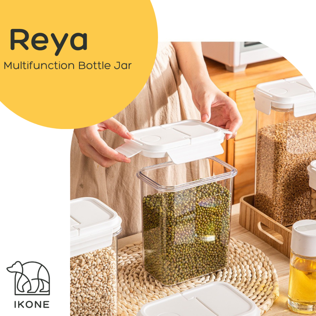 Jual 【IKONE】REYA Toples Cereal Penyimpanan Makanan Wadah Simpan Makanan ...