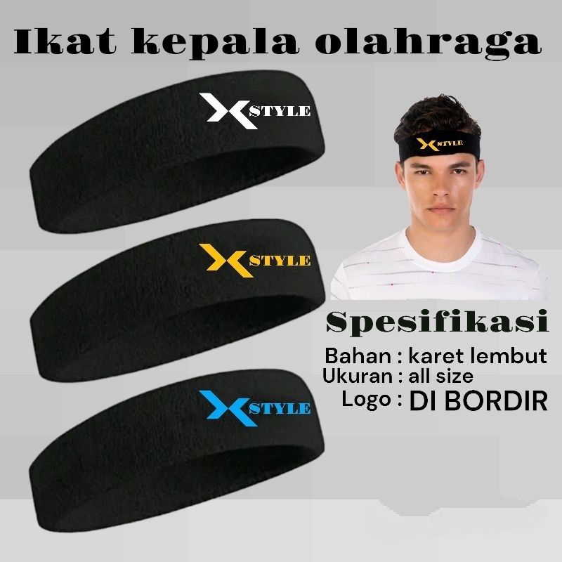 Jual Headband Ikat Kepala Olagraga Sport Head Band Gym Fitness