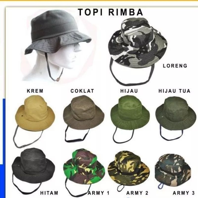 Topi Gunung Mountain Mountchild Rimba Hat Petualang Unisex Dewasa