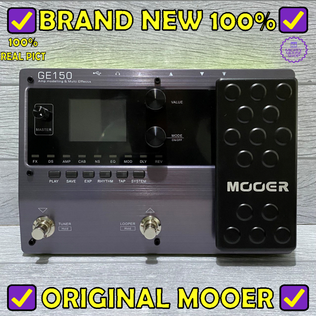 Jual Efek Gitar MOOER GE150 AMP Modelling Multi Effects Pedal Guitar GE