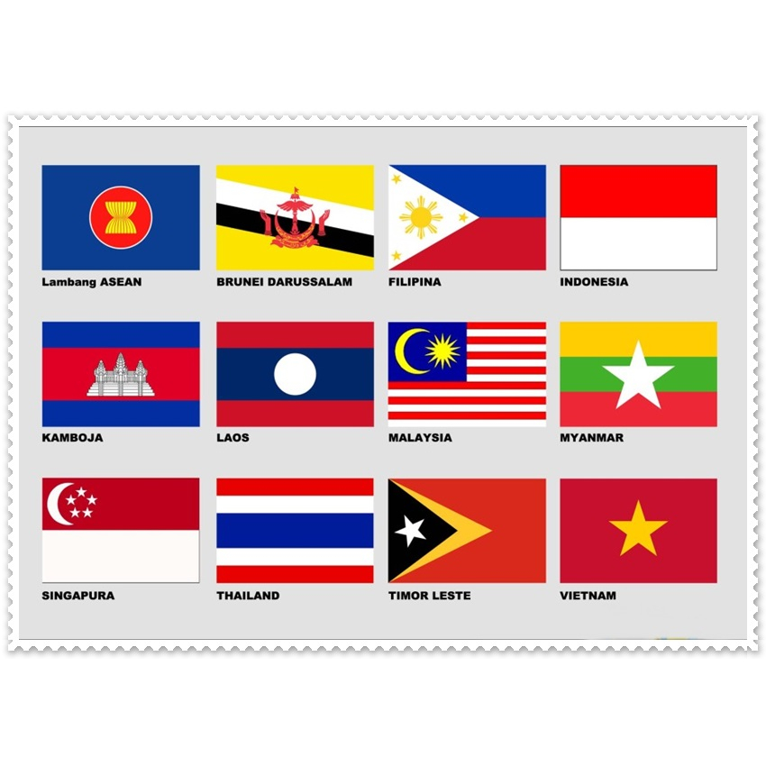 Lambang Negara Asean Mengenal Bendera Negara Anggota Asean Pusat | My ...