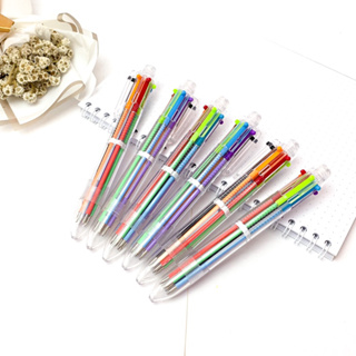 Pulpen 6 in 1 Pena Bolpoin Warna-Warni Multi Colored Pen - Multi-Color