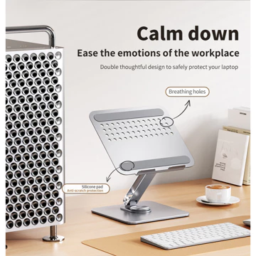 JOPREE P30 Aluminium Metal Stand 360 Rotate For Laptop Notebook Macbook Tablet Adjust Size 17