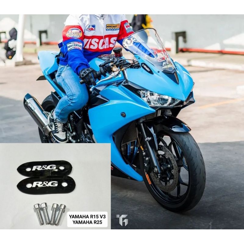 Jual Mirror blanking tutu lubang spion yamaha R25 R15 V3 bahan akrilik ...