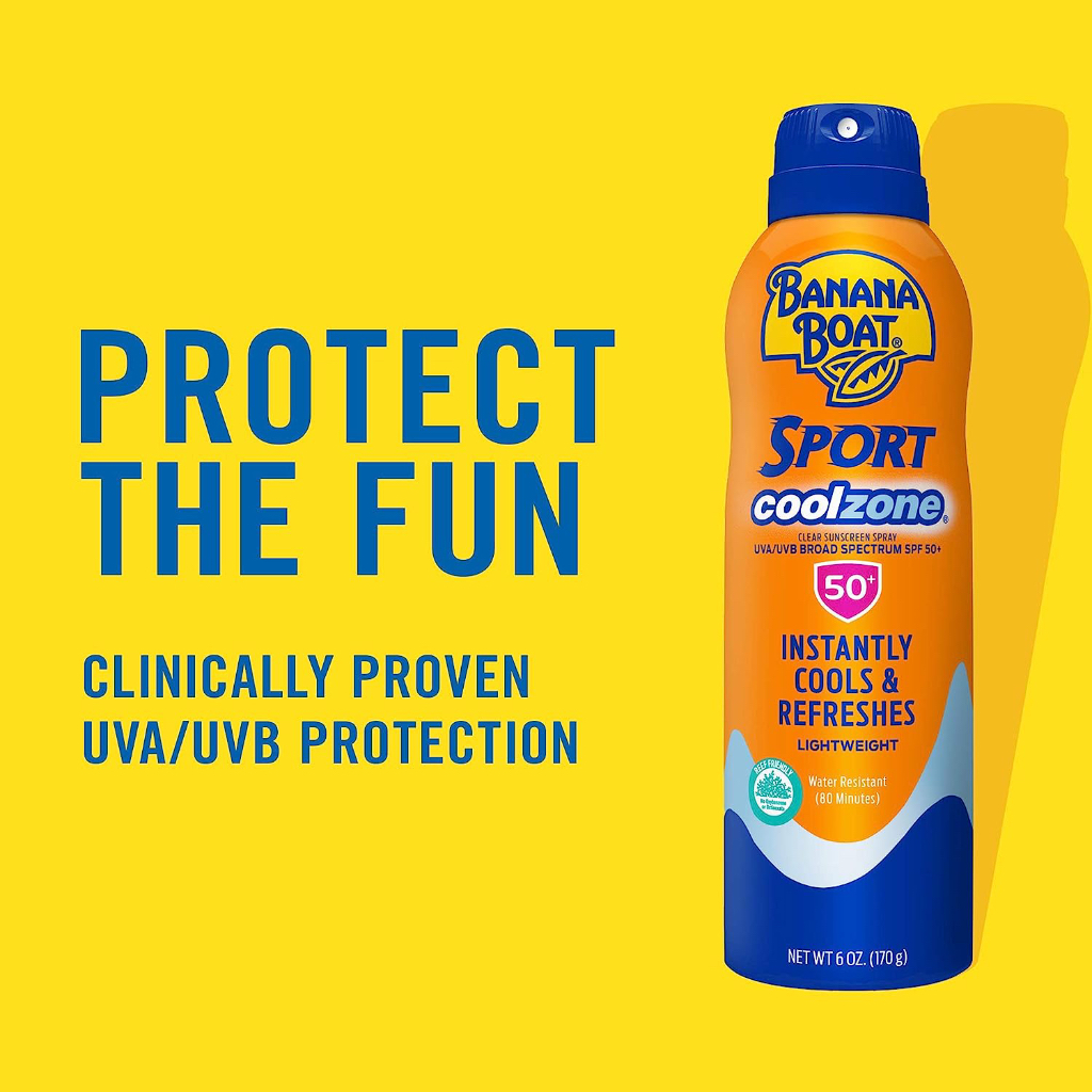 Jual Banana Boat Sport Cool Zone SPF 50 Sunscreen Spray Sport