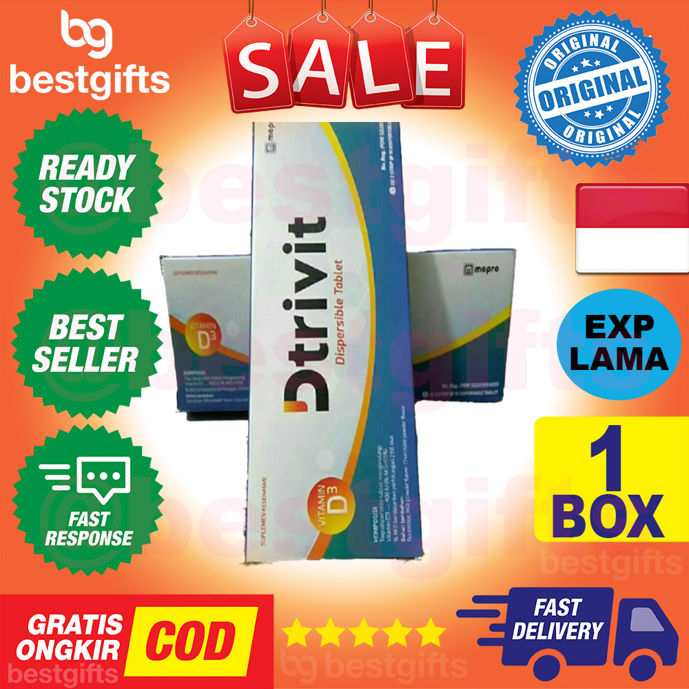 Jual DTRIVIT D3 400IU VITAMIN D3 400 IU MENINGKATKAN FUNGSI IMUN 1 BOX ...