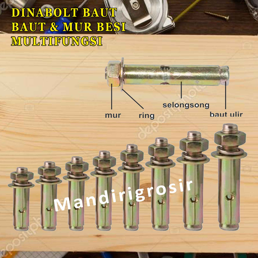 Jual Baut & Mur Besi * Dinabolt Baut * Baut Multifungsi | Shopee Indonesia