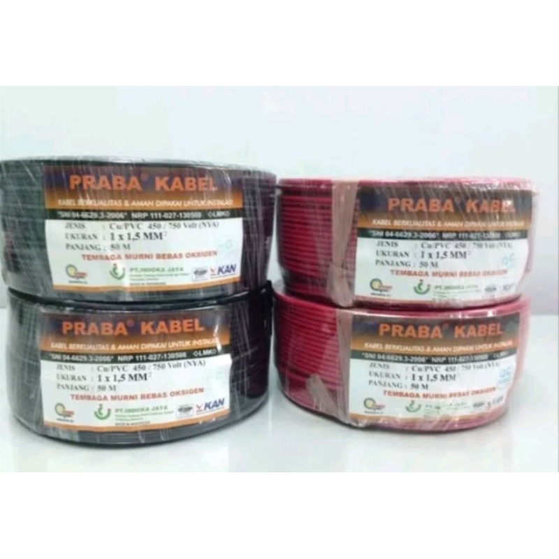 Jual Kabel Praba asli NYA ukuran 1.5mm | Shopee Indonesia