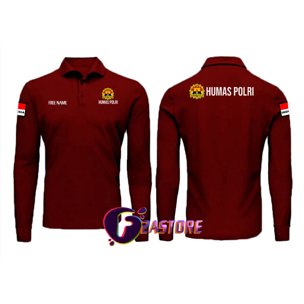 Jual Kaos Kerah Model Polo Humas Polri Logo Baru F Astore Shopee